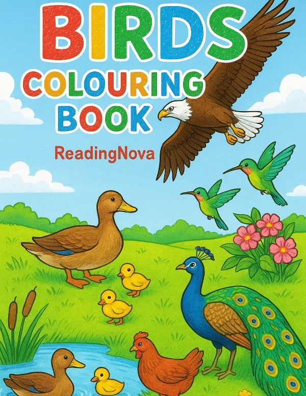 Free colouring book: Birds