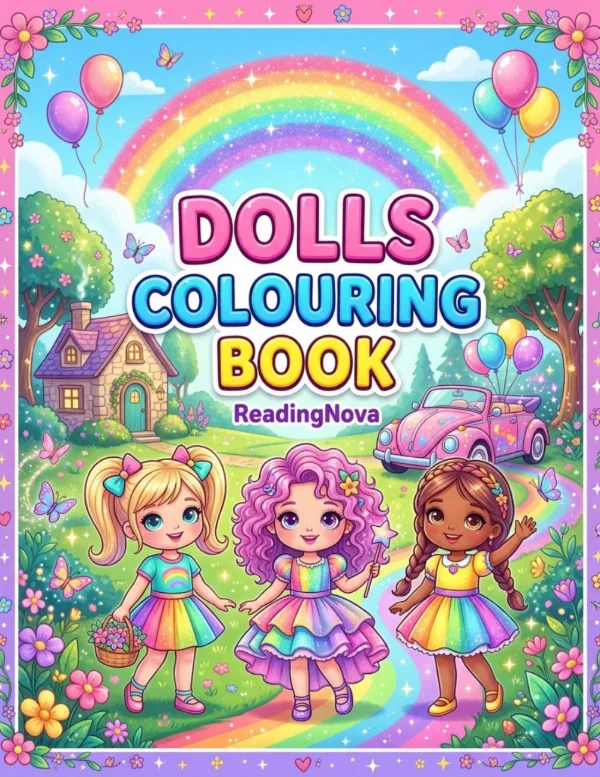 Free colouring book: Dolls Colouring Book