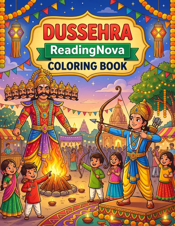 Free colouring book: Dussera Festival