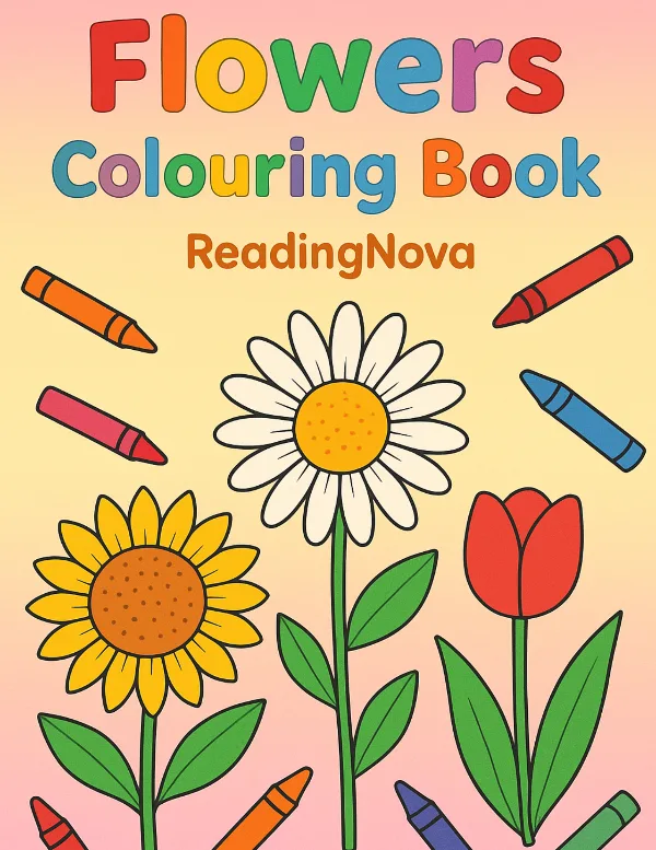 Free colouring book: Flowers