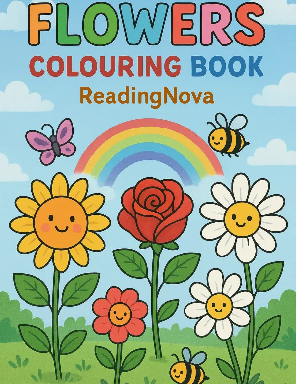Free colouring book: Flowers