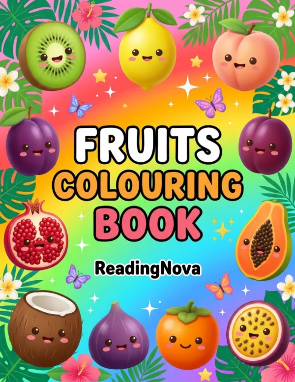Free colouring book: Fruits Colouring Book
