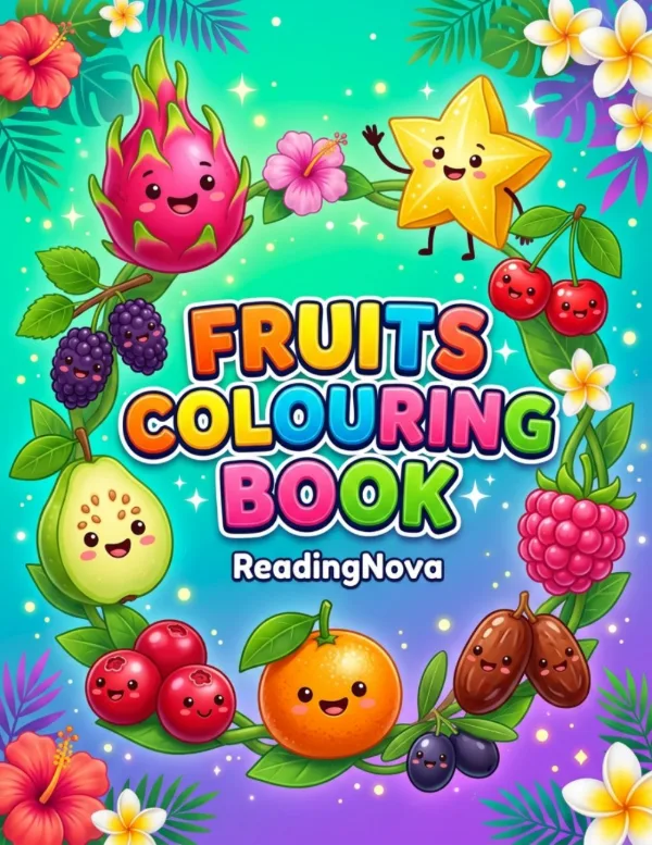 Free colouring book: Fruits Colouring Book