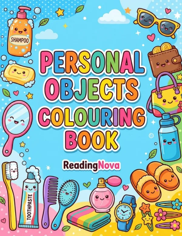 Free colouring book: Personal Objects Colouring Book