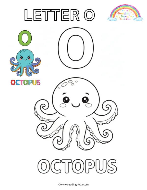 Free colouring page: Letter O
