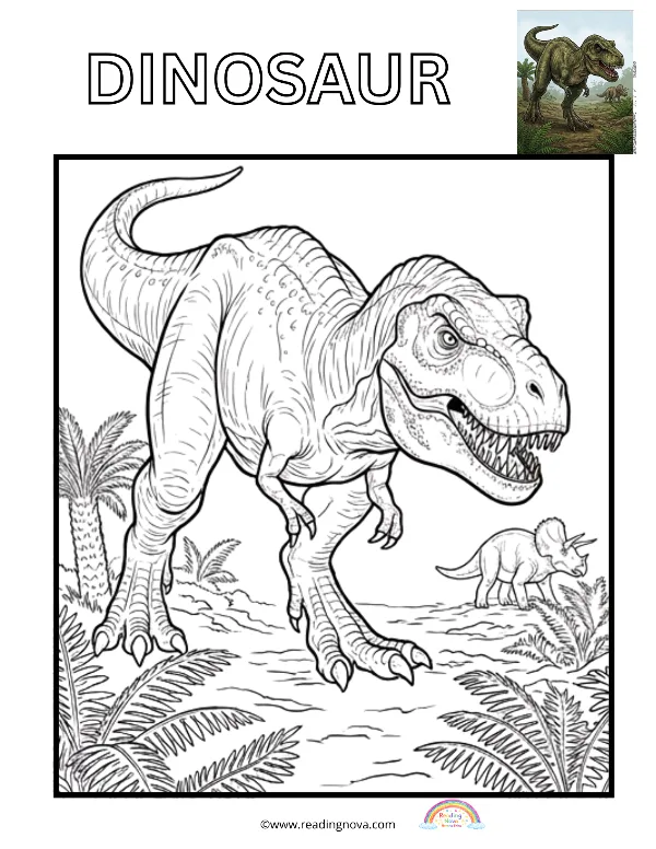 Free colouring page: Dinosaur