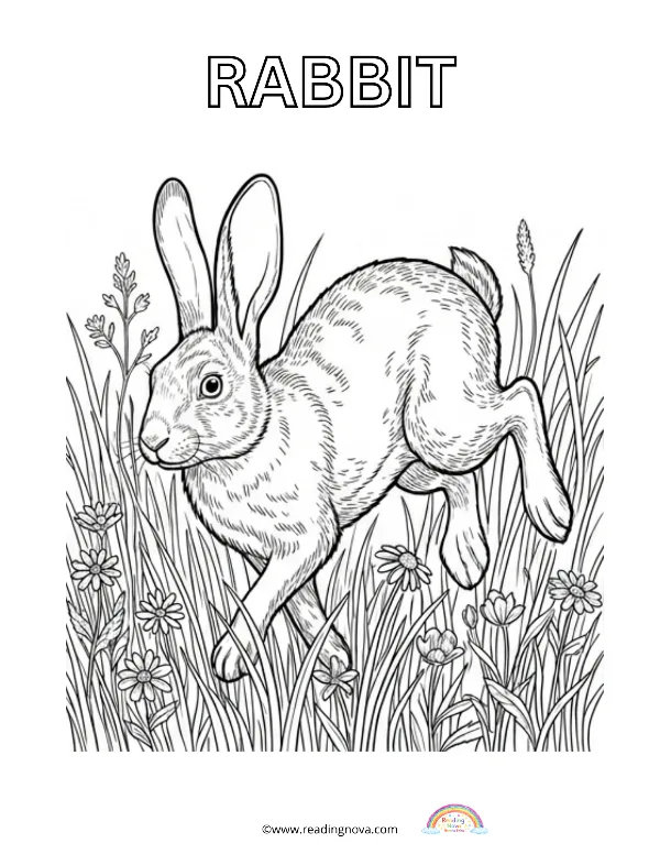 Free colouring page: Rabbit