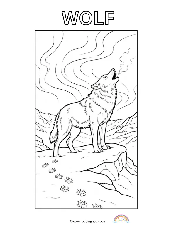 Free colouring page: Wolf
