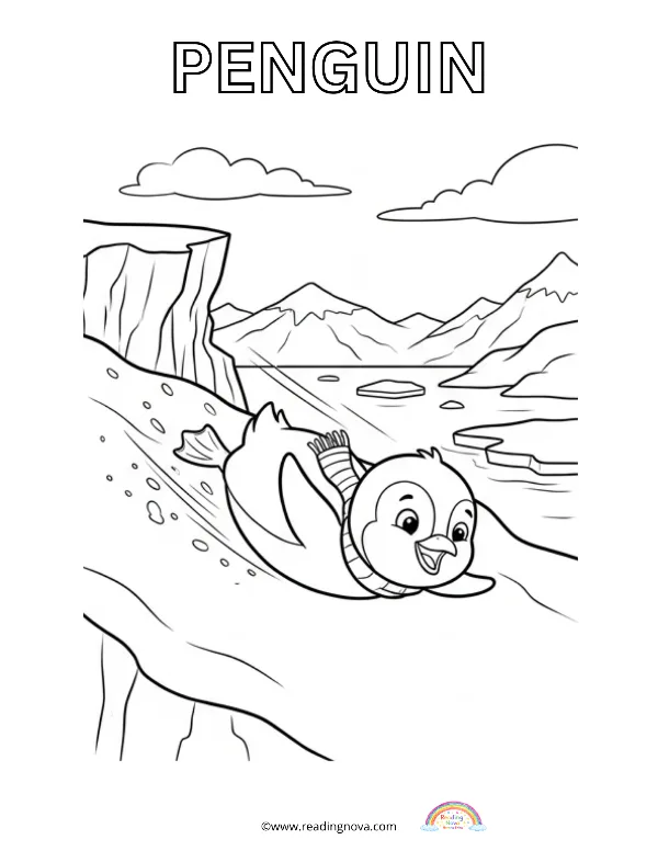 Free colouring page: Penguin