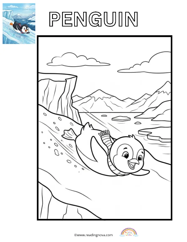 Free colouring page: Penguin
