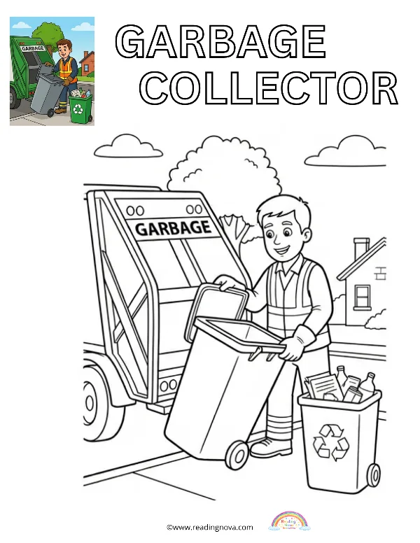 Free colouring page: Garbage Collector