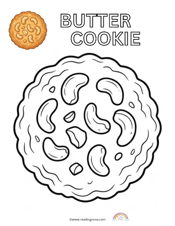 Free colouring page: Butter Cookie