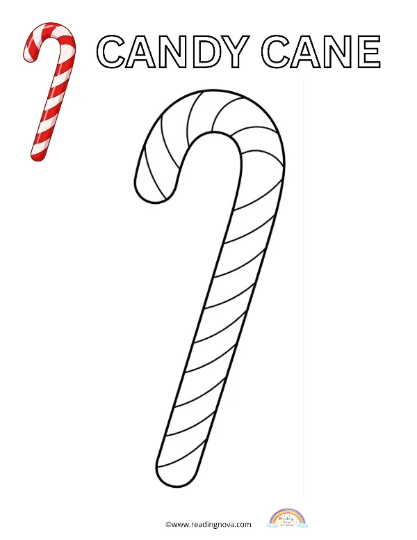 Free colouring page: Candy Cane