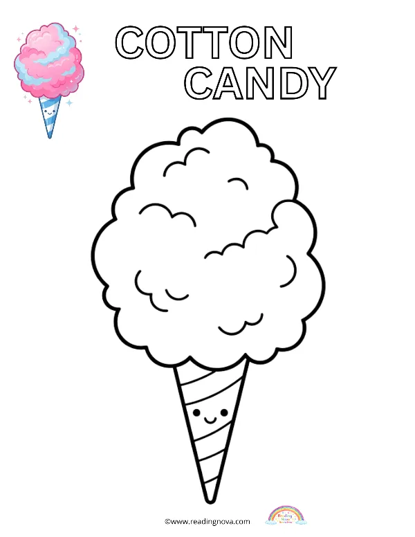 Free colouring page: Cotton Candy
