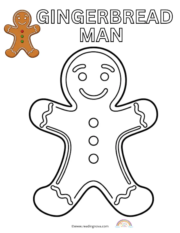 Free colouring page: Gingerbread Man