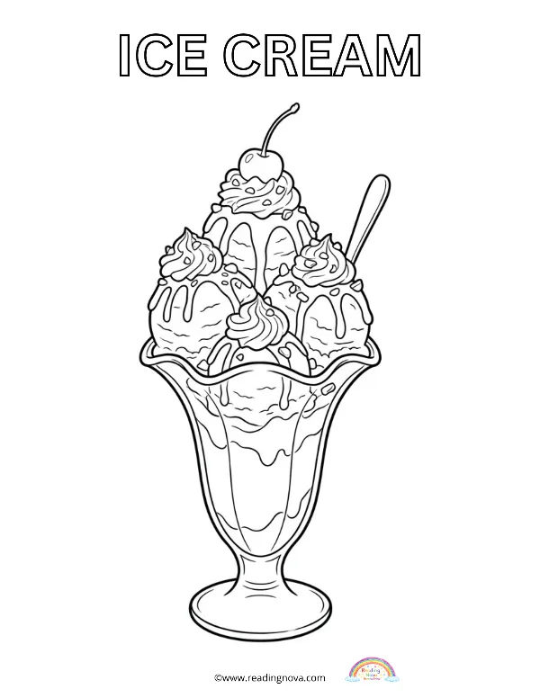 Free colouring page: Ice Cream