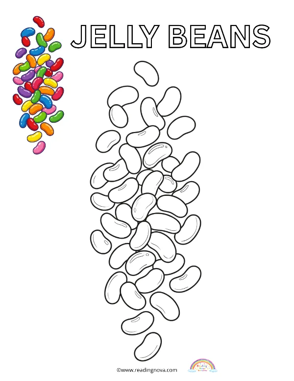 Free colouring page: Jelly Beans