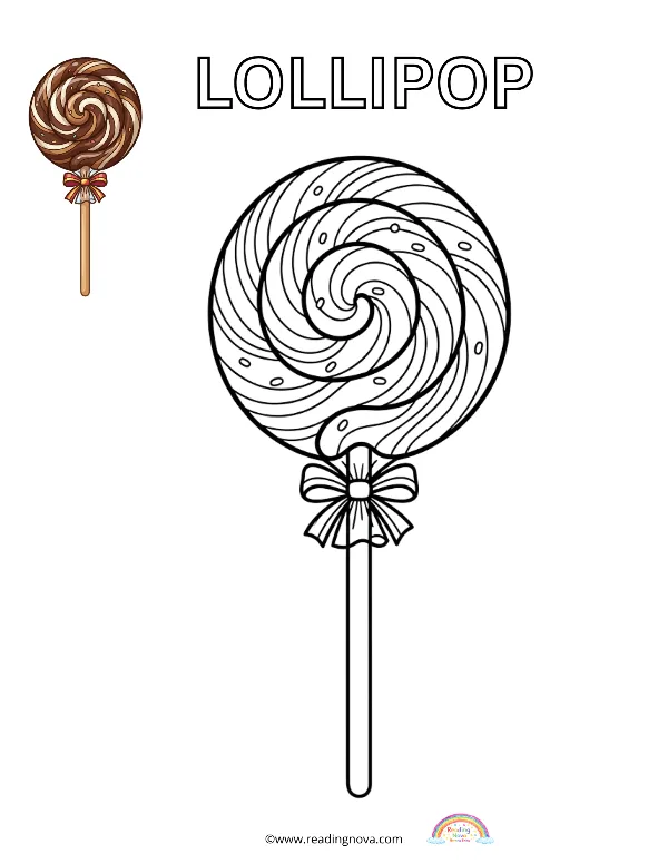 Free colouring page: Lollipop