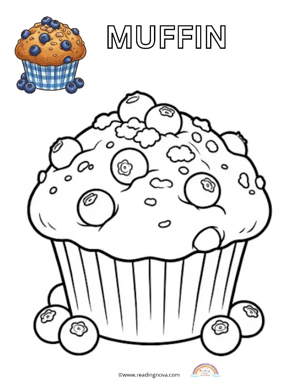 Free colouring page: Muffin