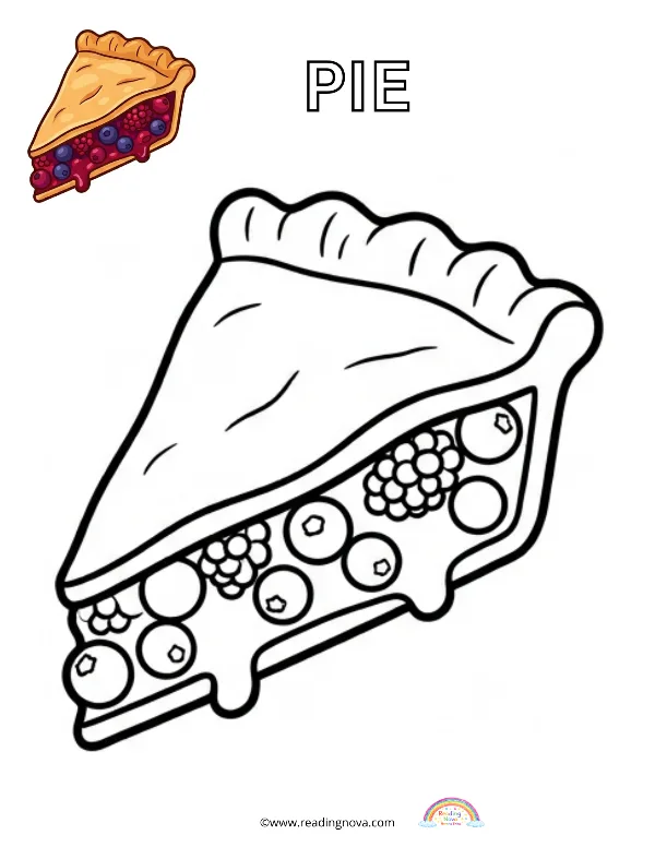 Free colouring page: Pie