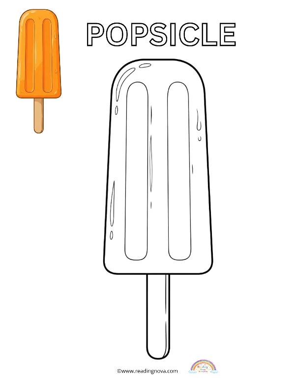 Free colouring page: Popsicle