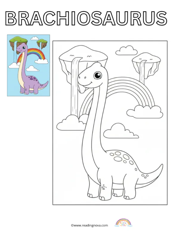 Free colouring page: Brachiosaurus