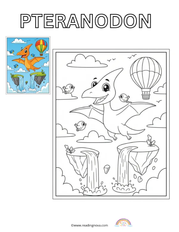 Free colouring page: Pteranodon