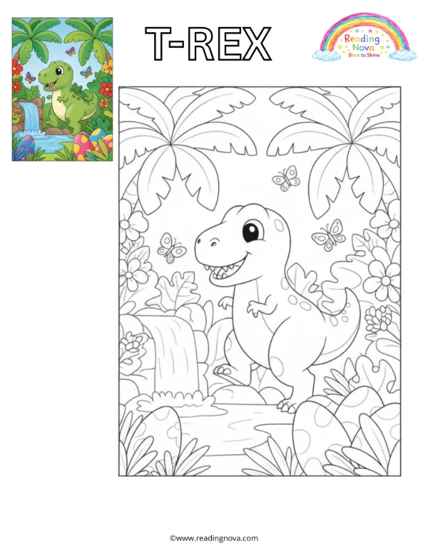 Free colouring page: T-Rex
