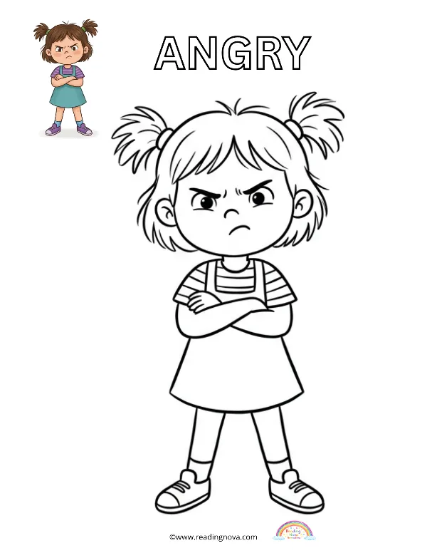 Free colouring page: Angry
