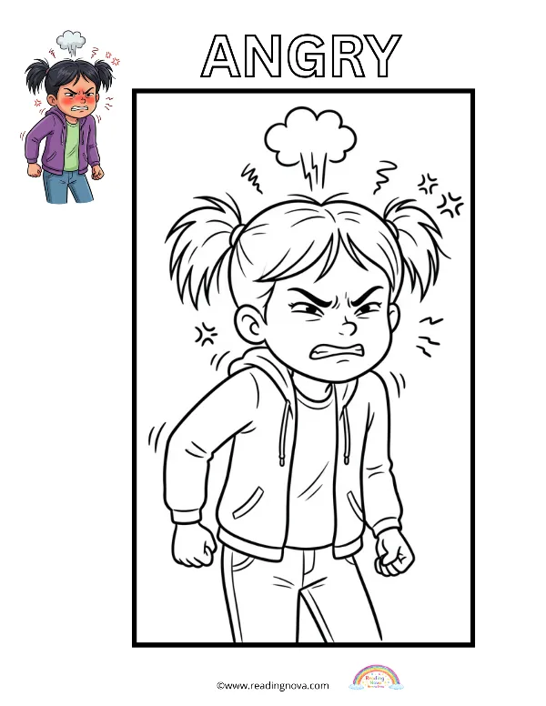 Free colouring page: Angry