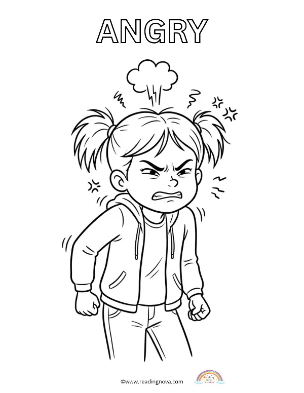 Free colouring page: Angry