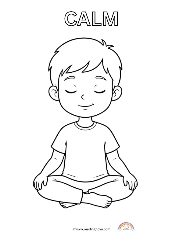 Free colouring page: Calm