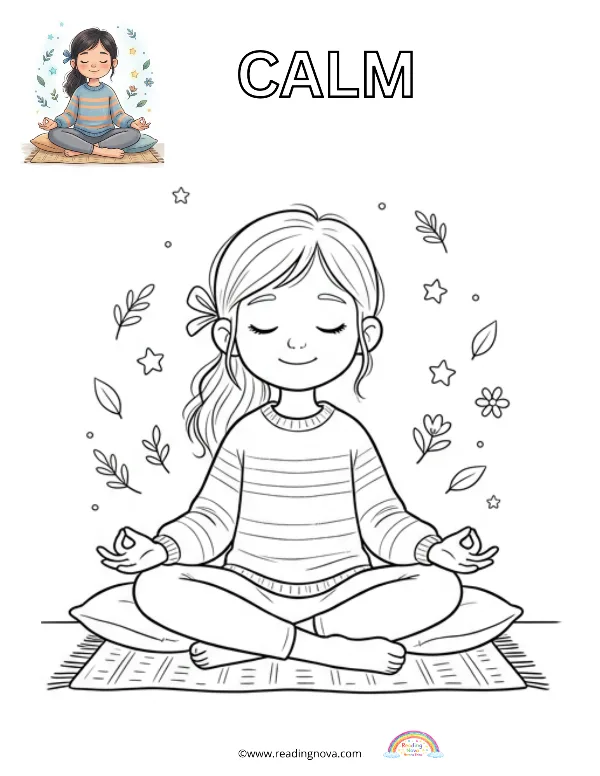 Free colouring page: Calm