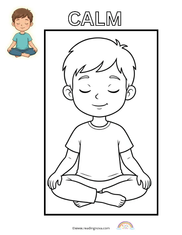 Free colouring page: Calm