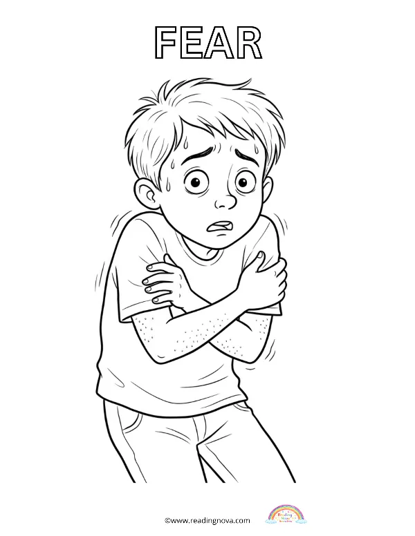 Free colouring page: Fear