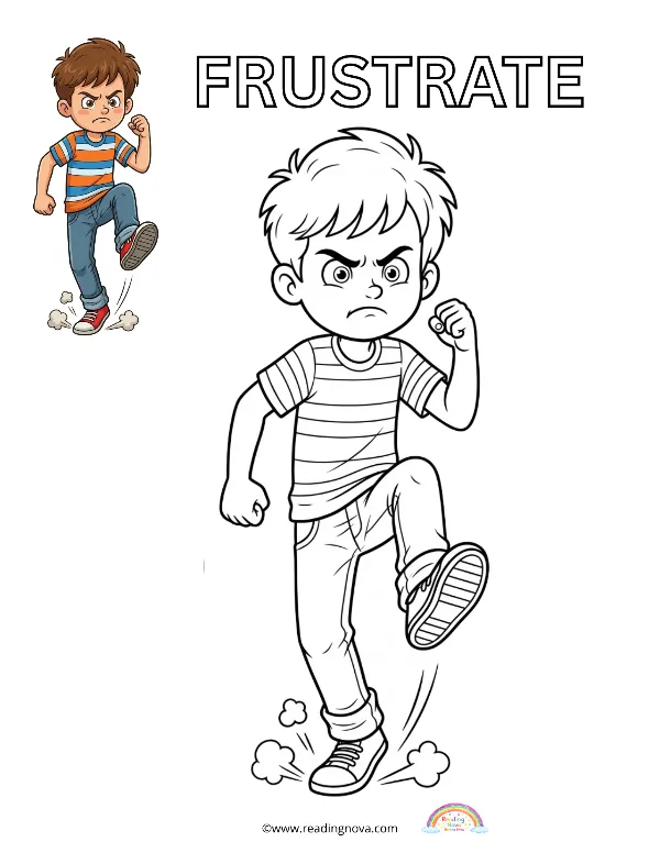 Free colouring page: Frustrate