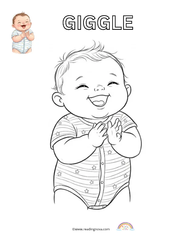 Free colouring page: Giggle