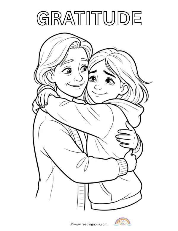 Free colouring page: Gratitude