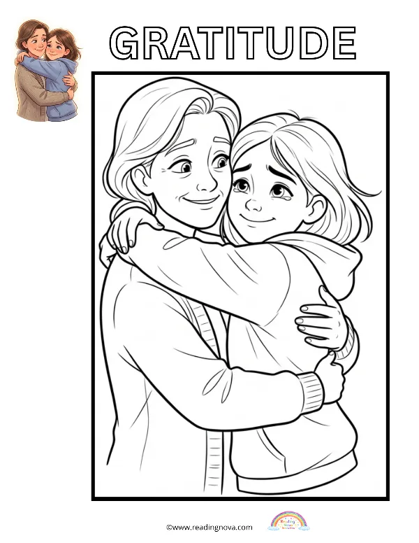 Free colouring page: Gratitude