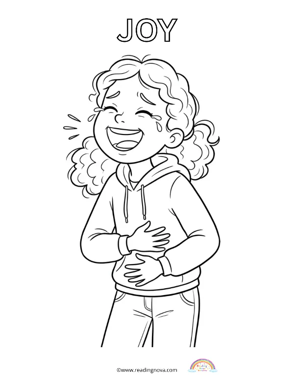 Free colouring page: Joy