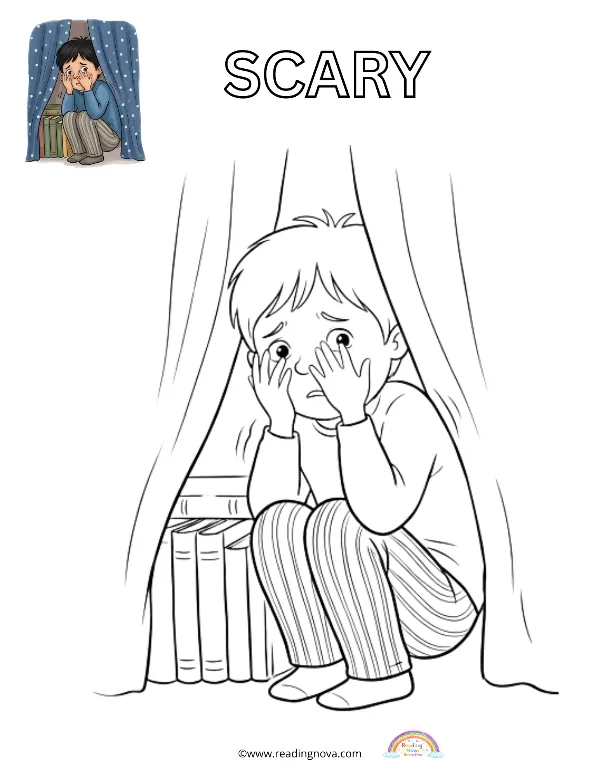 Free colouring page: Scary