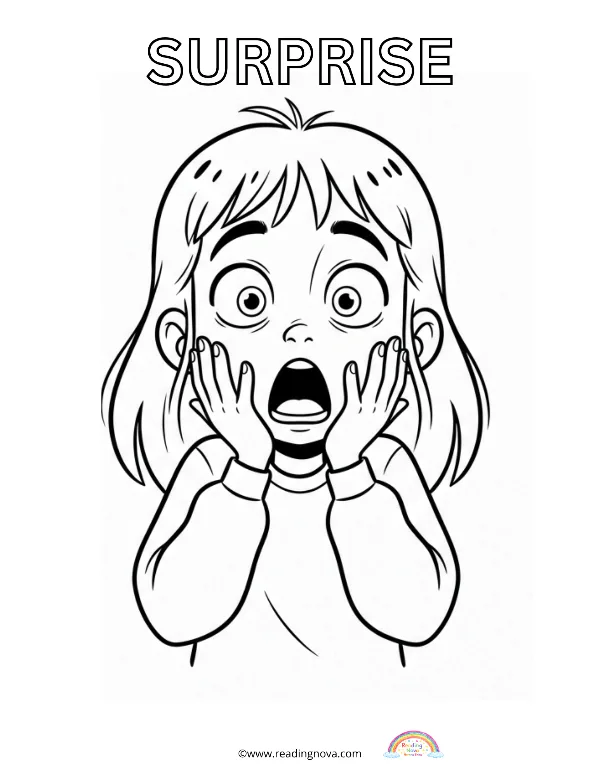 Free colouring page: Surprise
