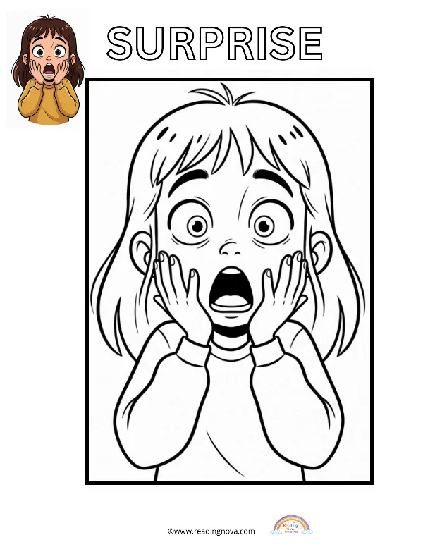 Free colouring page: Surprise