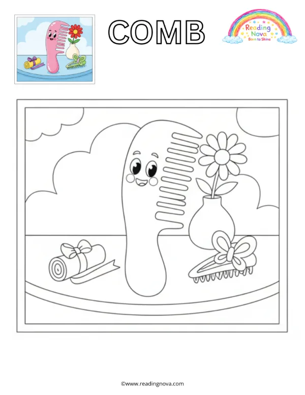 Free colouring page: Comb