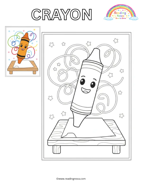 Free colouring page: Crayon