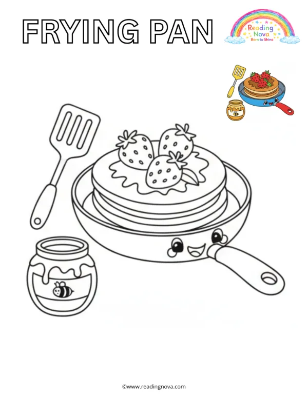 Free colouring page: Frying Pan