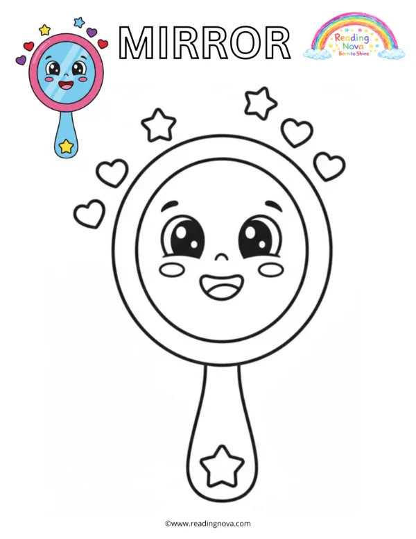 Free colouring page: Mirror
