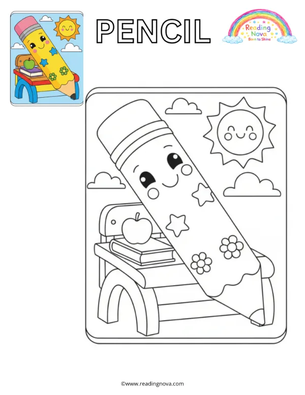 Free colouring page: Pencil