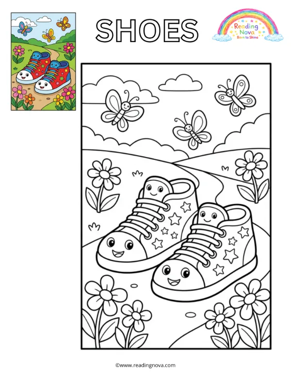 Free colouring page: Shoes