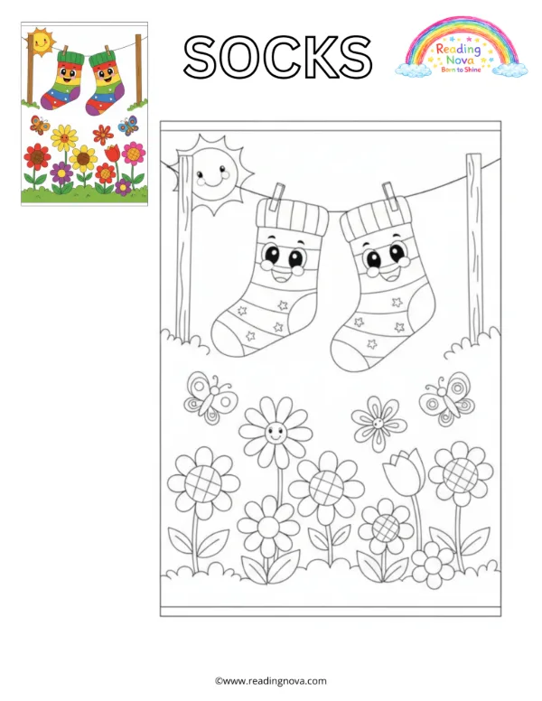 Free colouring page: Socks